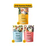 THE GOOD WİLD Granola Karma Paket | Glutensiz Atıştırmalık | Yüksek Lif | Kurutulmuş Çilek | 3 x 300 Gr