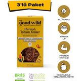 The Good Wild Hurmalı Tohum Kraker | Glutensiz Atıştırmalık | Ilave Şekersiz | Hurma Püresi | Ayçekirdeği | 3X55 G - 55 gr