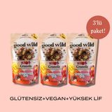 The Good Wild Kids Granola | Glutensiz Atıştırmalık | Yulaf Ezmesi | Kurutulmuş Meyve | Vegan | 3x250 Gr - 750 gr