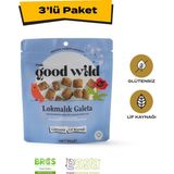 The Good Wild Lokmalık Galeta | Glutensiz Atıştırmalıklar | Filizlendirilmiş Çiğ Karabuğday | Yüksek Lif | 3X55 gr