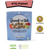 THE GOOD WİLD Lokmalık Galeta | Glutensiz Atıştırmalıklar | Filizlendirilmiş Çiğ Karabuğday | Yüksek Lif | 4x55 Gr