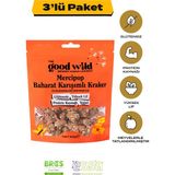The Good Wild Mercipop Baharat Karışımlı Kraker 3'lü Paket | Glutensiz Atıştırmalık | Ilave Şekersiz | 3 x 55 gr - 165 gr