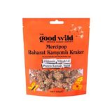The Good Wild Mercipop Baharat Karışımlı Kraker - Glutensiz Vegan Atıştırmalık, İlave Şekersiz, Yüksek Lifli, 55 g