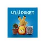 The Gookie Dörtlü Paket Tığ Kiti, Amigurumi Örgü Seti