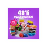The Gookie Karışık Renkli Zıplayan Oyun Hamuru Hava Ile Kuruyan Doğal Antibakteriyel Oyun Hamuru Kiti - 48 Adet