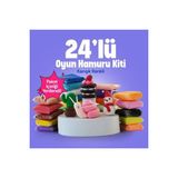 The Gookie Karışık Renkli Zıplayan Ve Hava Ile Kuruyan Oyun Hamuru Kiti, Anahtarlık, Magnet - 24 Adet