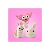 The Gookie Sevgililer Günü Kalp Salyangoz Tavşan 3'lü Amigurumi Örgü Oyuncak Seti- Pratik Örgü İp