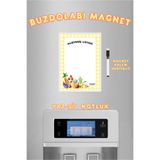 The Grade Activity Yaz Sil Sarı Pötikare Sebze Alışveriş Listesi Hediyelik Buzdolabı Magnet Notluk Manyetik Notluk