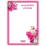 The Grade Yaz-Sil Notluk.alışveriş Listem.buzdolabı Notluk.manyetik Buzdolabı Notluk.magnetli NOTLUK.21X15CM - Bordo - Beyaz