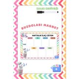 The Grade Yaz-Sil Notluk.haftalık Ilaç Listem.buzdolabı Notluk.manyetik Buzdolabı Notluk.magnetli NOTLUK21X15