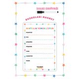 The Grade Yaz-Sil Notluk.haftalık Yemek Listem.buzdolabı Notluk.manyetik Buzdolabı Notluk.magnetli NOTLUK21X15