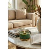 The Groove Paçuli Kokulu Yaprak Yeşili Gold Gloria 9 x 5,5 cm Dekoratif Kokulu Cam Mum - Yeşil - Altın