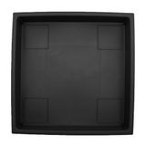 The HC Companies 14 İnç Accent Kare Plastik Bitki Tabağı - Saksılar için İç Mekan Dış Mekan Bitki Tepsileri - 14"x14"x1.8", Siyah