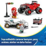 The Hedgehog Silver’ın Arabası, Knuckles’ın Canavar Kamyonuna Karşı 77118 – 8+ Çocuklar İçin Knuckles Ve Silver Minifigürleri İçeren