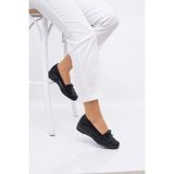The Hope Shoes Kadın Tam Deri Taban Günlük Anne Ayakkabısı - Siyah