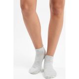 THE HUEZ 3 Çift Kadın Pamuklu Yumuşak Patik Çorap,Terletmeyen Dikişsiz Soket Çorap,Teknik Detaylı Rahat Kalıp Yazlık Sneaker Çorabı - Standart - Gri