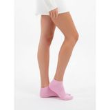 THE HUEZ 3 Çift Kadın Pamuklu Yumuşak Patik Çorap,Terletmeyen Dikişsiz Soket Çorap,Teknik Detaylı Rahat Kalıp Yazlık Sneaker Çorabı - Standart - Pembe