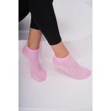 The HUEZ 6 Çift Kadın Pamuklu Üst Katmanı Nefes Alabilen Fileden Yumuşak Patik Çorap,Terletmeyen Dikişsiz Soket Çorap, Rahat Kalıp Sneaker Çorabı(6 Adet) (PEMBE)