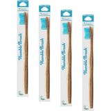 The Humble Co. Brush Yetişkin Bambu Medium Orta Diş Fırçası Mavi 1 Paket (4 paketi)