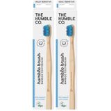 The Humble Co. Co Bambu Diş Fırçası Yetişkin Sensitive Ultra Yumuşak Mavi (2 paketi)