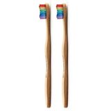 The Humble Co. Co Bambu Diş Fırçası Yetişkin Soft Yumuşak Gökkuşağı Renkli (2 paketi)