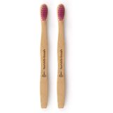 The Humble Co. The Humble Co Bambu Diş Fırçası Çocuk Ultra Soft Ultra Yumuşak Pembe (2 paketi)