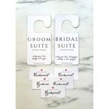 The Istanbul Event Gelin ve Damat Odası Kapı Kolu Askıları ve Nedime/bridesmaids Kartları Seti