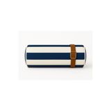 THE IVY CONCEPT STORE SEA DIARY SERİSİ Lacivert Beyaz Çizgili Deri Kemer Detaylı Silindir Kırlent