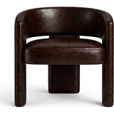 The Ivy Concept Store Wındsor Brown Acı Kahve Deri Sandalye - Acı Kahverengi