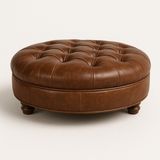 The Ivy Concept Store Wındsor Chester Deri Yuvarlak Puf