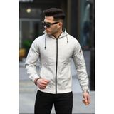The Jojo Design Erkek Slim Fit Kapüşonlu Yağmurluk - Su Geçirmez Dış Katman - Beyaz