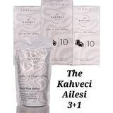 The Kahveci 3x Nespresso Uyumlu Kapsül Kahve 10'lu + 200 Gr. Filtre Kahve - Cafe Crema