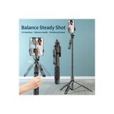 The Kaku 157 CM kablosuz Selfie Tripod standı katlanabilir Monopod Gopro aksiyon kameraları akıllı telefonlar