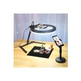 The Kaku Masaüstü Ürün Çekim Standı Video Ve Fotoğraf Çekimi 10" Ring Light Tripod Selfie Işığı Çekim Işığı