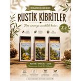 The Kibrit House 3’lü Rustik Doğa Temalı Mum Yanı Konsept Kibritler