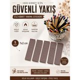 The Kibrit House 5’li Dikdörtgen Yapışkanlı Kibrit Yakma Stickerları - 7X2CM Petek Desenli