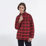 The Kooples Ekoseli Kadın Kırmızı Ceket - RED19-Kırmızı - 34