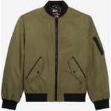 The Kooples Erkek Leopar Astarlı Haki Bomber Ceket