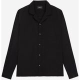 The Kooples Erkek Leopar Baskılı Siyah Gömlek - BLA01-Siyah