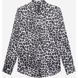 The Kooples Kadın Straıght Fıt Leopar Desenli Siyah Gömlek - BLA98-Siyah - 34