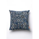 THE KUN Mavi Etnik Kilim Desenli Jakarlı Kırlent Kılıfı