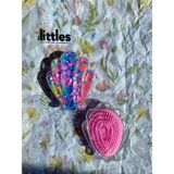 The Littles Kids Karışık Renkli Deniz Kabuğu Şeklinde Simli ve Pullu Kırılma Karşıtı Şık Saç Fırçası Tarak
