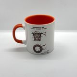 The Lucid Lab Basketball Net - Basketbol Potası Turuncu Kulplu Bardak - Renkli