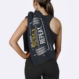 The Lucid Lab Eat Sleep Squat Repeat / Siyah Spor Havlusu - 45 x 90 cm