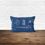 The Lucid Lab Fender Stratocaster Gitar Blueprint Çift Taraflı Yastık Kılıfı - 2 Adet - 50 x 70 - Renkli