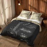 The Lucid Lab Gibson Les Paul Vintage & Fender Stratocaster Chalkboard Çift Taraflı Nevresim Takımı 200 Cm X 220cm - Renkli - 200 x 220 cm
