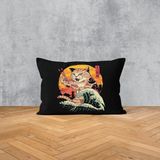 The Lucid Lab Kanagawa Cat - Kedili Çift Taraflı Yastık Kılıfı - 2 Adet - 50 x 70 - Renkli