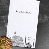 The Lucid Lab Keep Simple Life / Tiny Mutfak Havlusu 2 Adet - 30 x 50 cm - Renkli