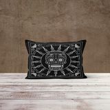The Lucid Lab Mexican Skull Black/white Mandala Çift Taraflı Yastık Kılıfı - 2 Adet - Renkli - 50 x 70