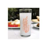 The Lucid Lab Orange Coral v2 / Turuncu Mercan Baskılı Paşabahçe Rakı Kadehi